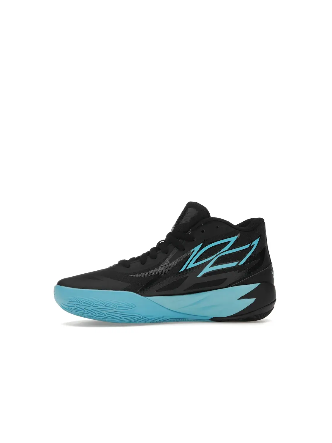 Детские кроссовки для мальчиков с принтом Puma LaMelo Ball MB.02 Puma Black/Blue Atoll — изображение 3 из 4
