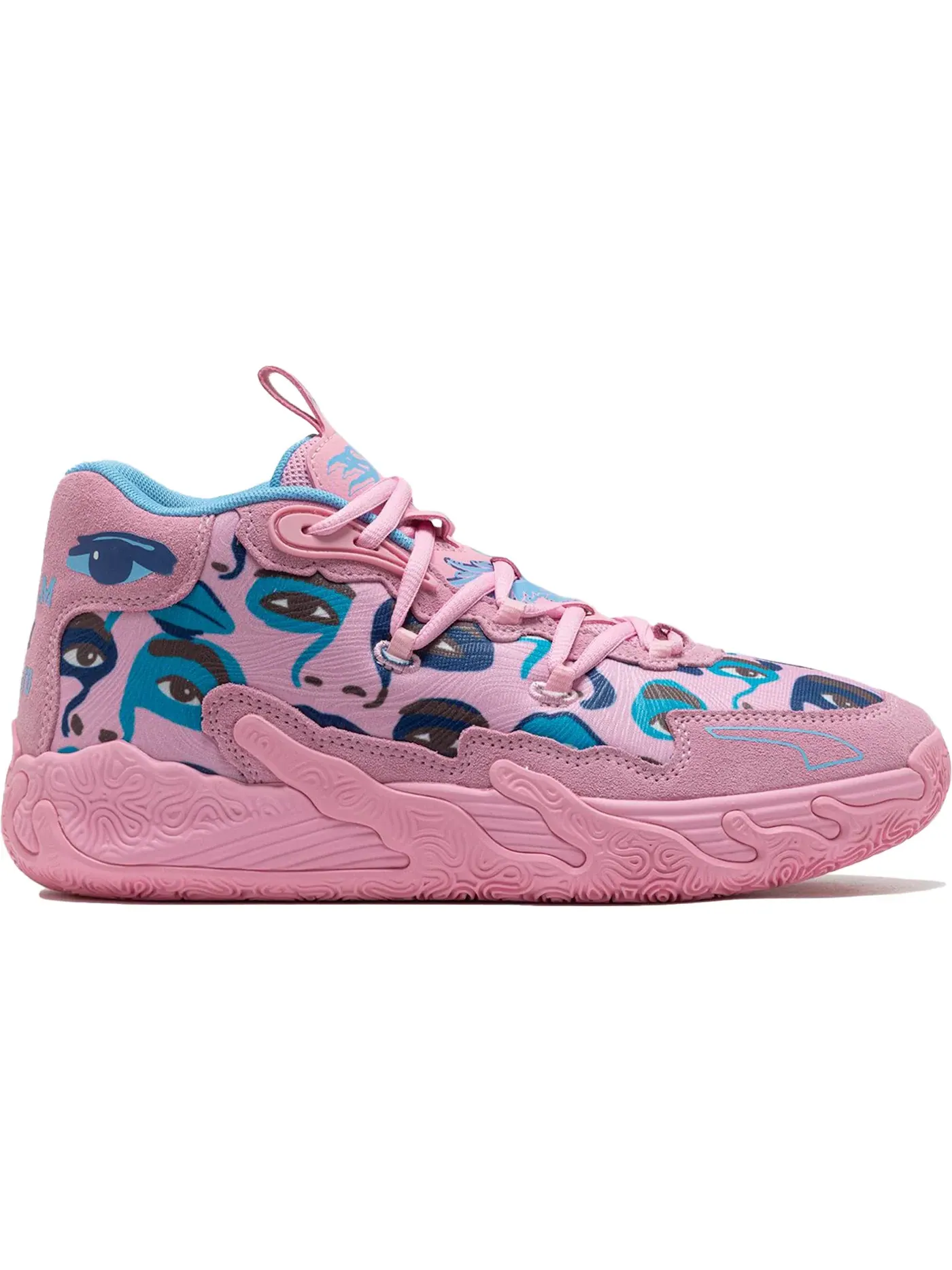 Детские кроссовки для мальчиков с принтом Puma LaMelo Ball MB.03 KidSuper Puma — изображение 1 из 1, розовый/светлый синий