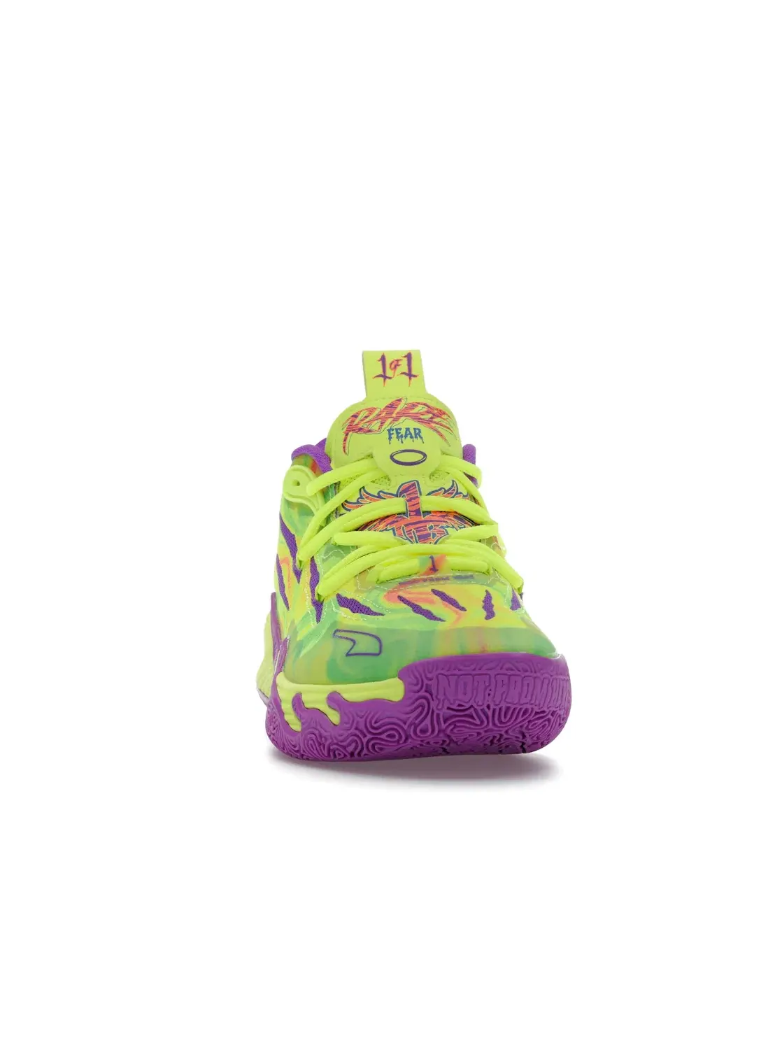 Детские кроссовки для мальчиков баскетбольные Puma LaMelo Ball MB.03 Spark — изображение 2 из 4, желтый/фиолетовый