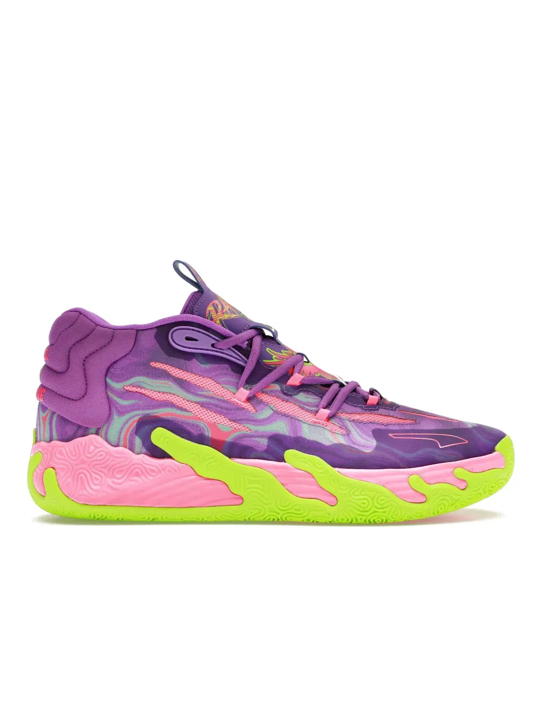 Мужские кроссовки с амортизацией Puma LaMelo Ball MB.03 — изображение 1 из 4, фиолетовый зеленый