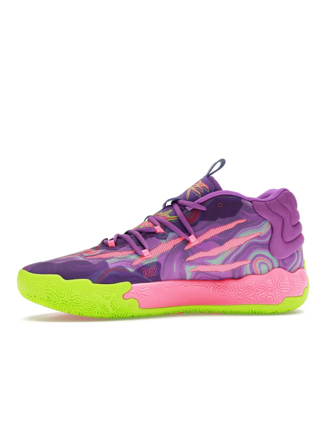 Мужские кроссовки с амортизацией Puma LaMelo Ball MB.03 — изображение 3 из 4, фиолетовый зеленый