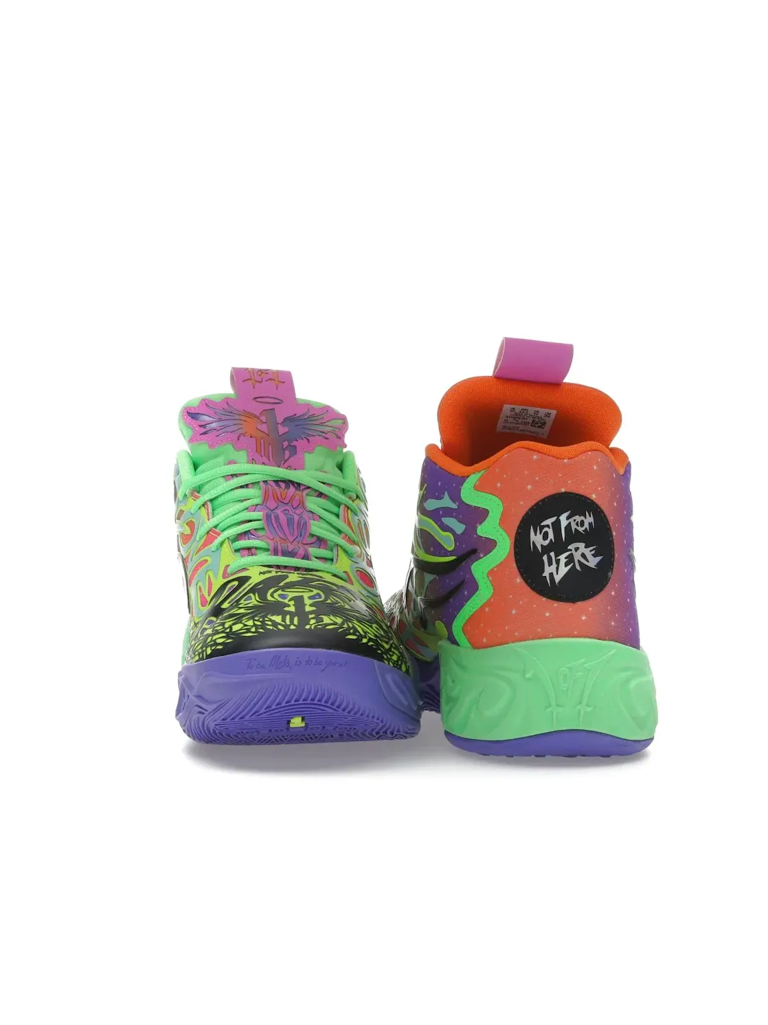 Мужские кроссовки для баскетбола Puma LaMelo Ball MB.04 Be You — изображение 4 из 4, фиолетовый/зеленый