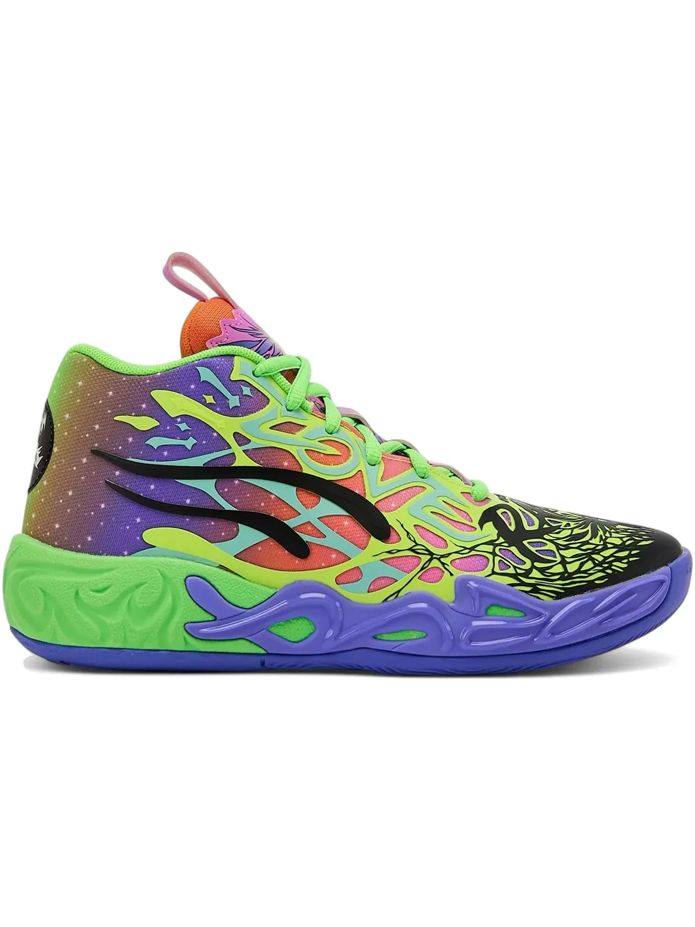 Детские кроссовки для мальчиков без шнуровки Puma LaMelo Ball MB.04 — изображение 1 из 1, фиолетовый/зеленый
