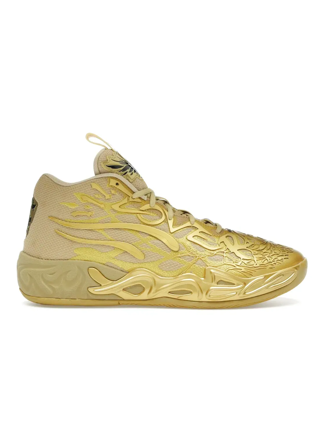 Мужские кроссовки с высокой посадкой Puma LaMelo Ball MB.04 — изображение 1 из 4, золотистый/черный