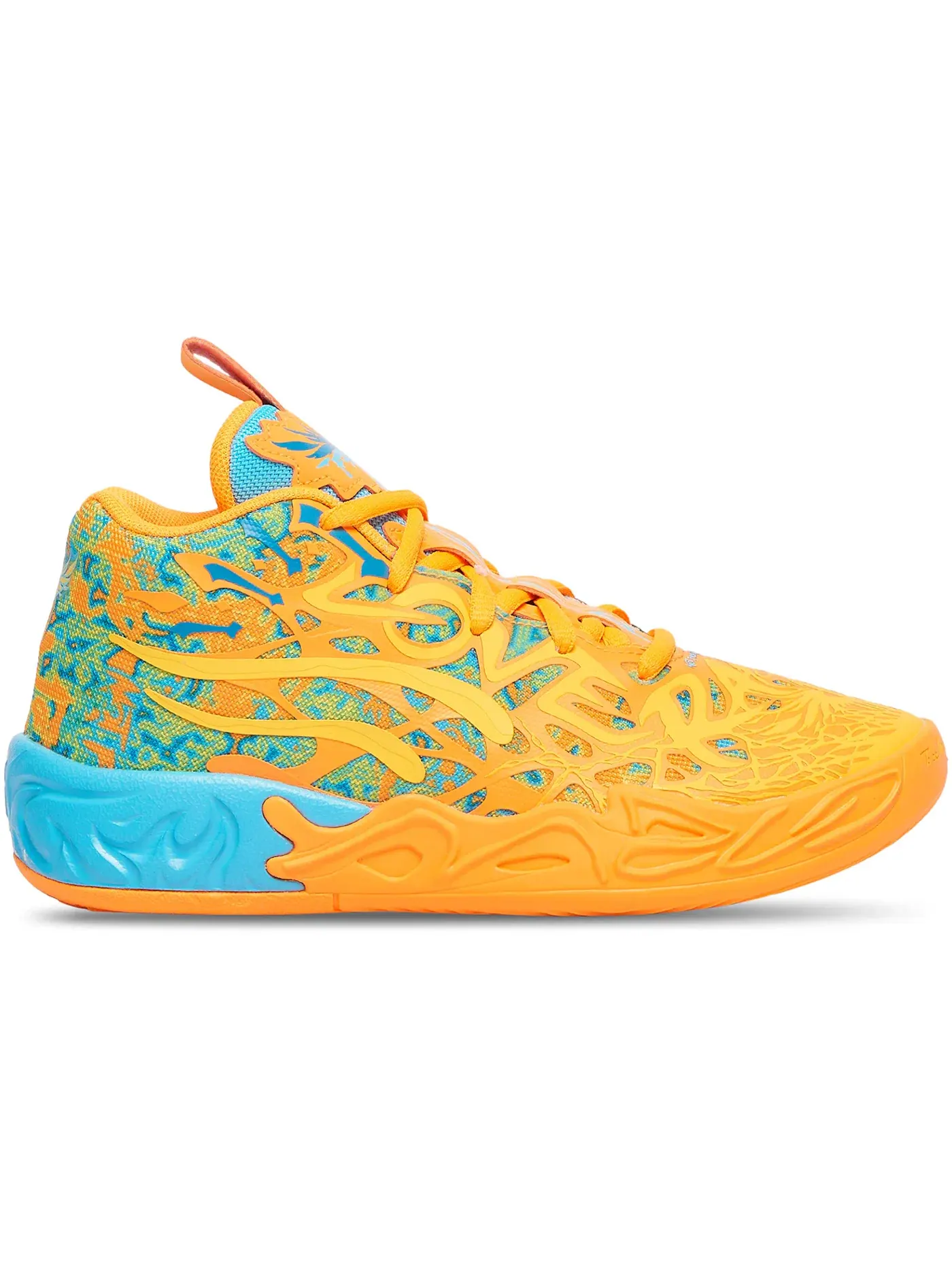 Детские кроссовки для мальчиков с принтом Puma LaMelo Ball MB.04 Puma — изображение 1 из 1, яркий голубой//желтый