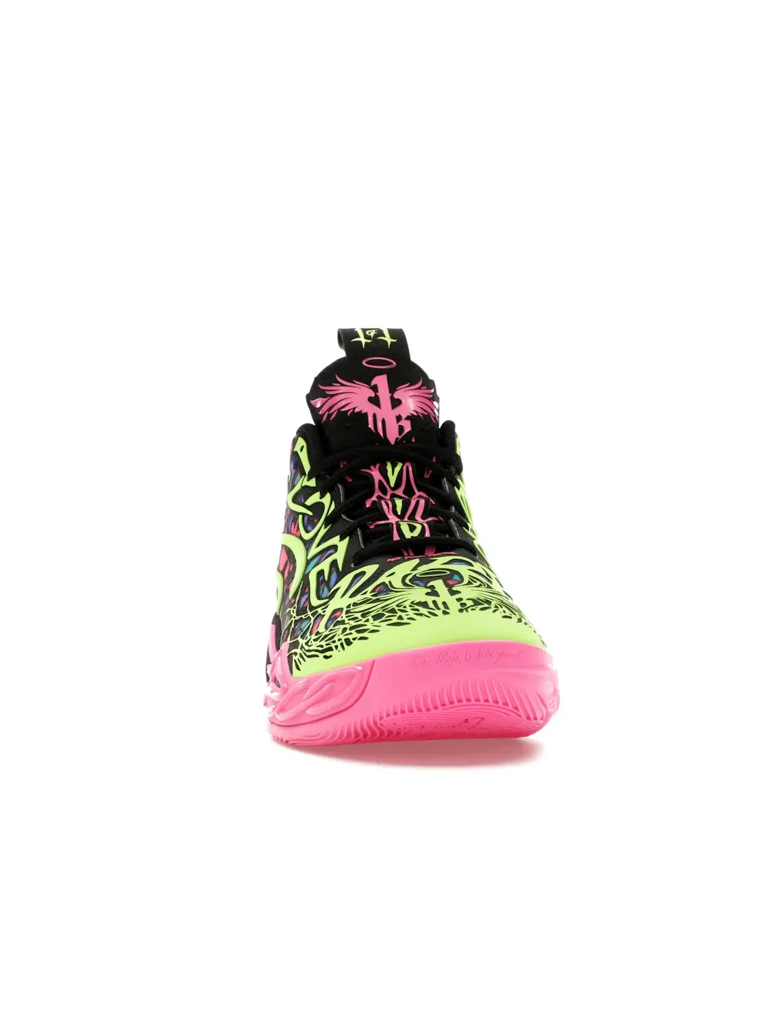 Мужские баскетбольные кроссовки LaMelo Ball MB.04 Puma — изображение 2 из 4, черный/розовый
