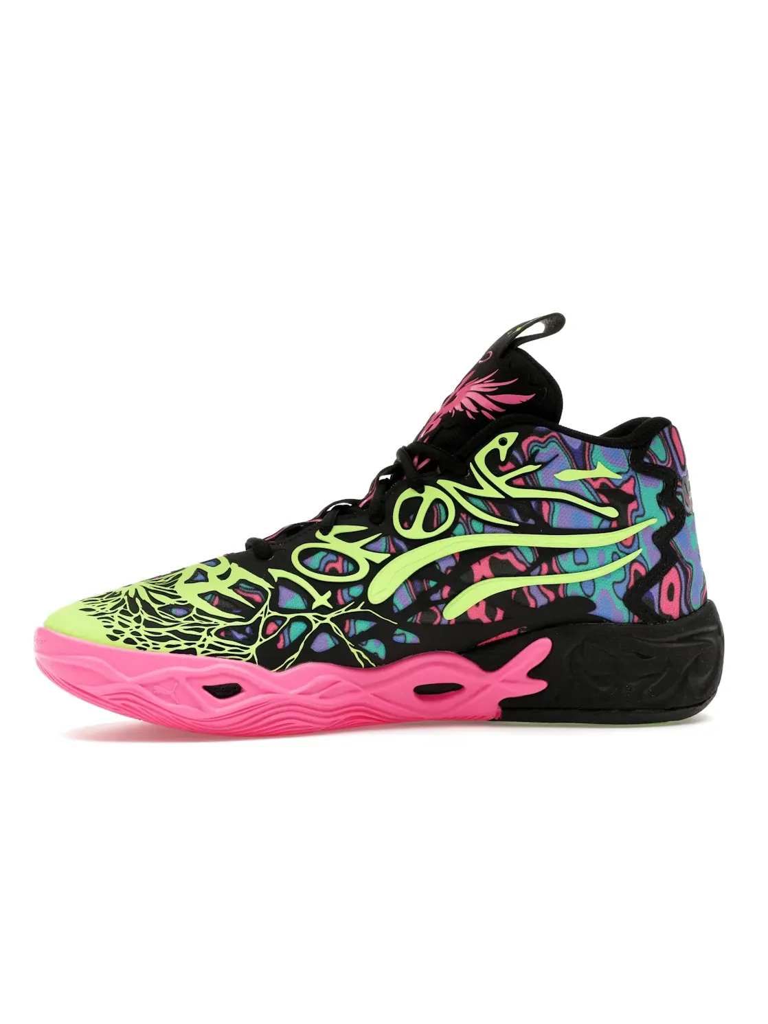 Мужские баскетбольные кроссовки LaMelo Ball MB.04 Puma — изображение 3 из 4, черный/розовый