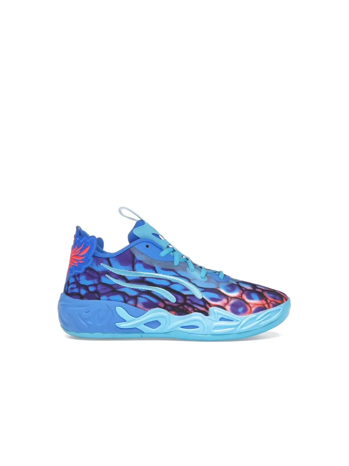 Детские кроссовки баскетбольные Puma LaMelo Ball MB.04 Lo Puma — изображение 1 из 4, синий/розовый/зеленый