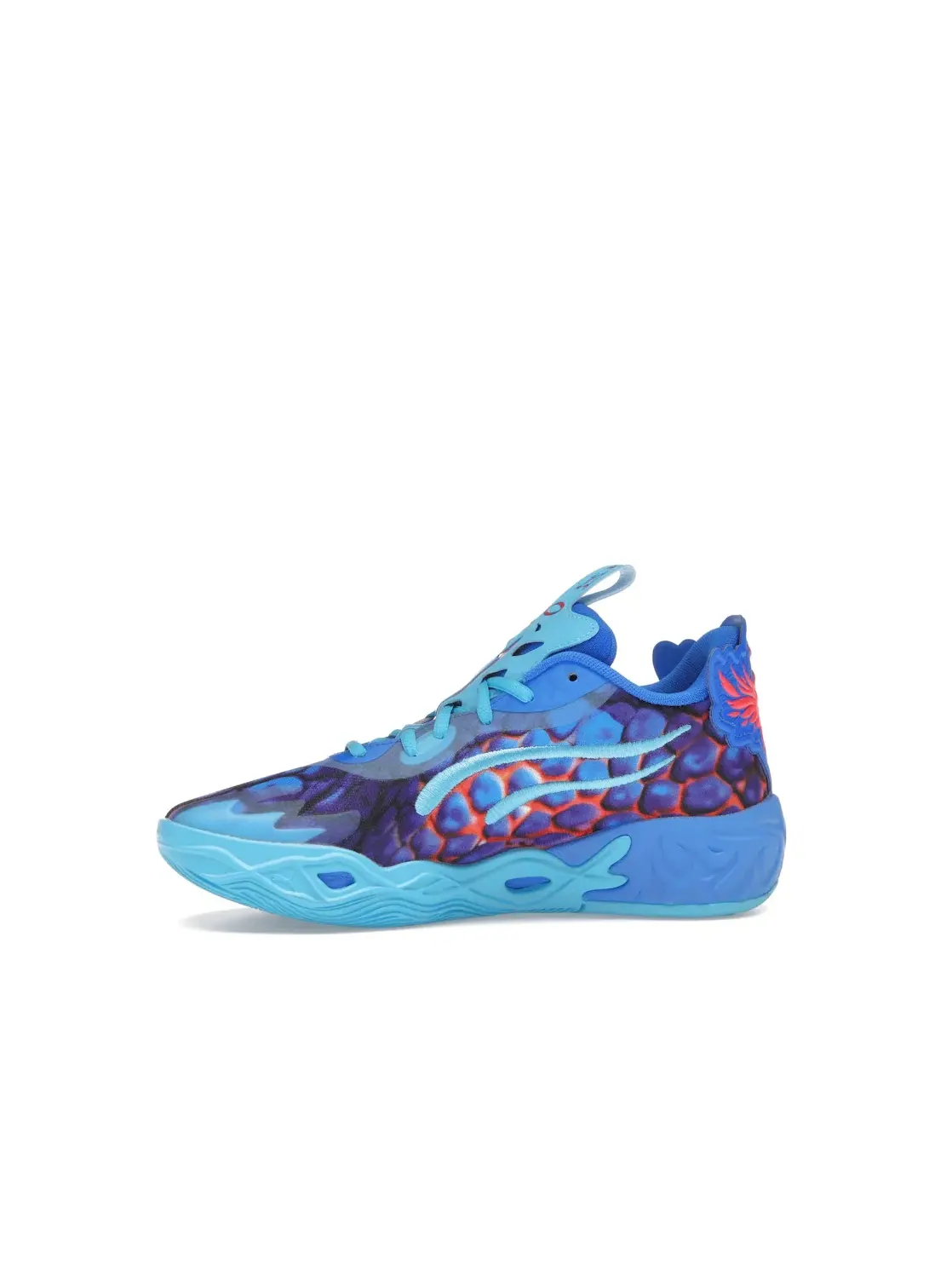 Детские кроссовки баскетбольные Puma LaMelo Ball MB.04 Lo Puma — изображение 3 из 4, синий/розовый/зеленый