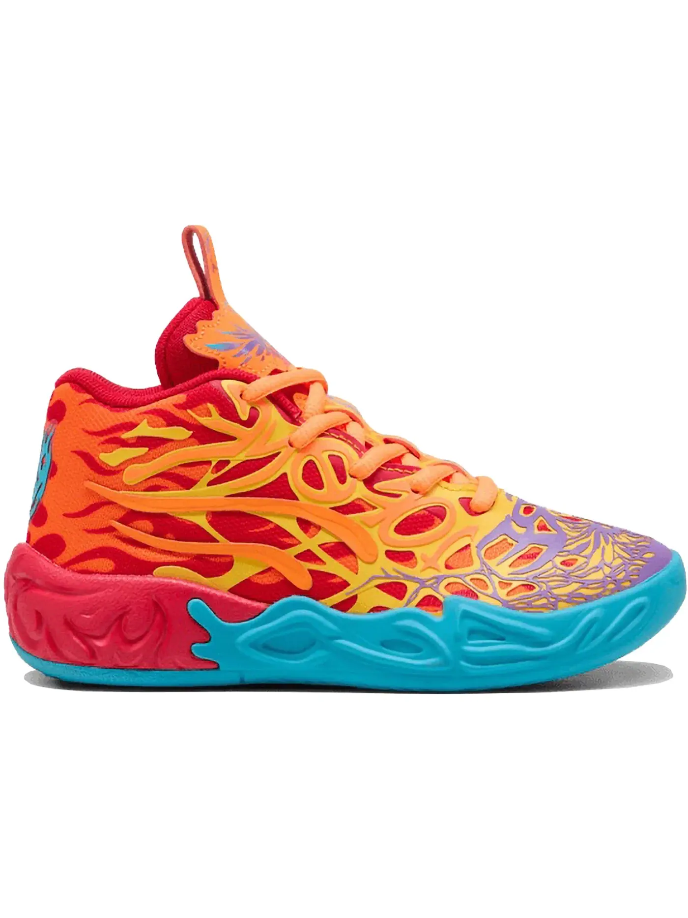 Детские кроссовки для мальчиков с принтом LaMelo Ball MB.04 Puma — изображение 1 из 1, красный/оранжевый/синий