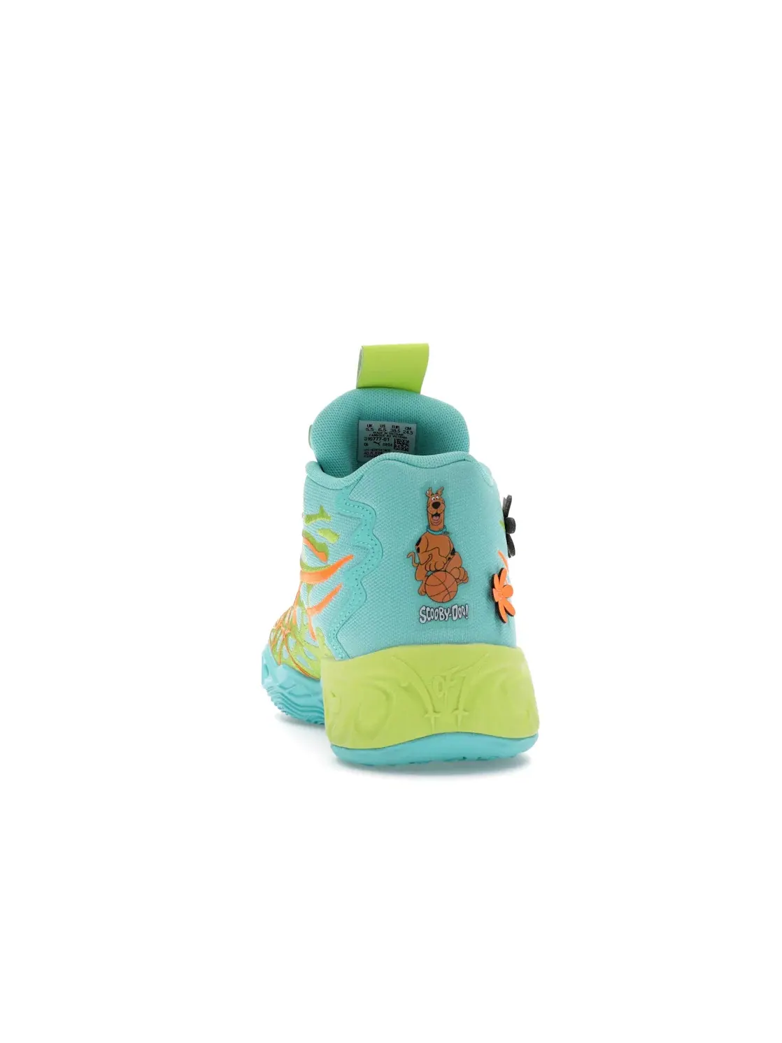 Детские кроссовки для мальчиков с принтом Puma LaMelo Ball MB.04 Scooby-Doo (GS), Aquatic/Lime Smash/Heat Fire