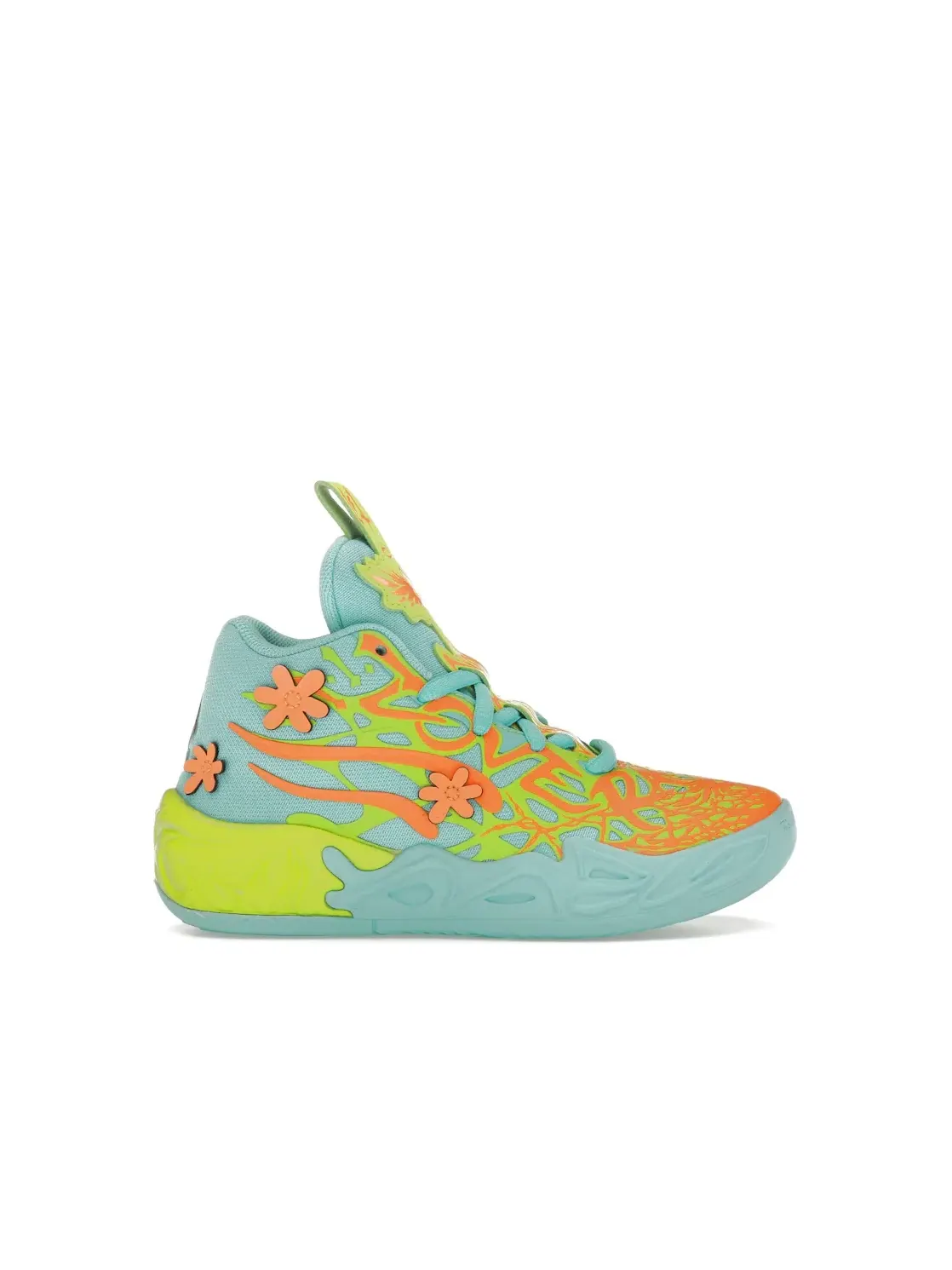Детские кроссовки для мальчиков с принтом Puma LaMelo Ball MB.04 Scooby-Doo, Aquatic/Lime Smash/Heat Fire