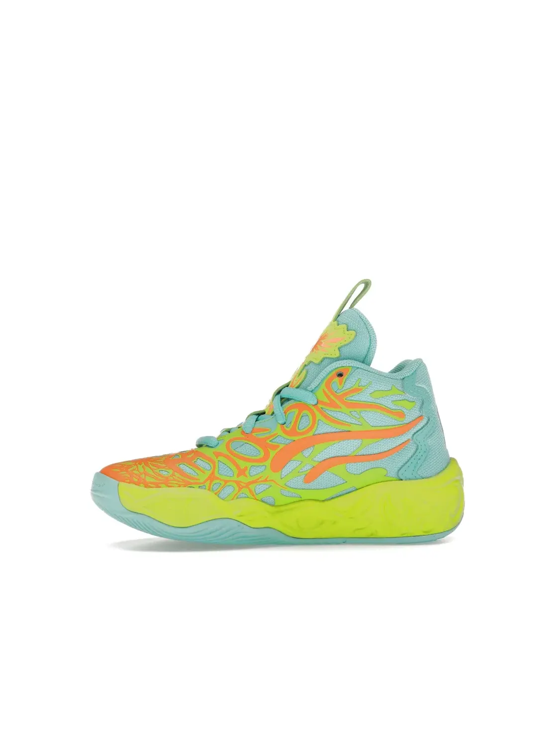 Детские кроссовки для мальчиков с принтом Puma LaMelo Ball MB.04 Scooby-Doo, Aquatic/Lime Smash/Heat Fire