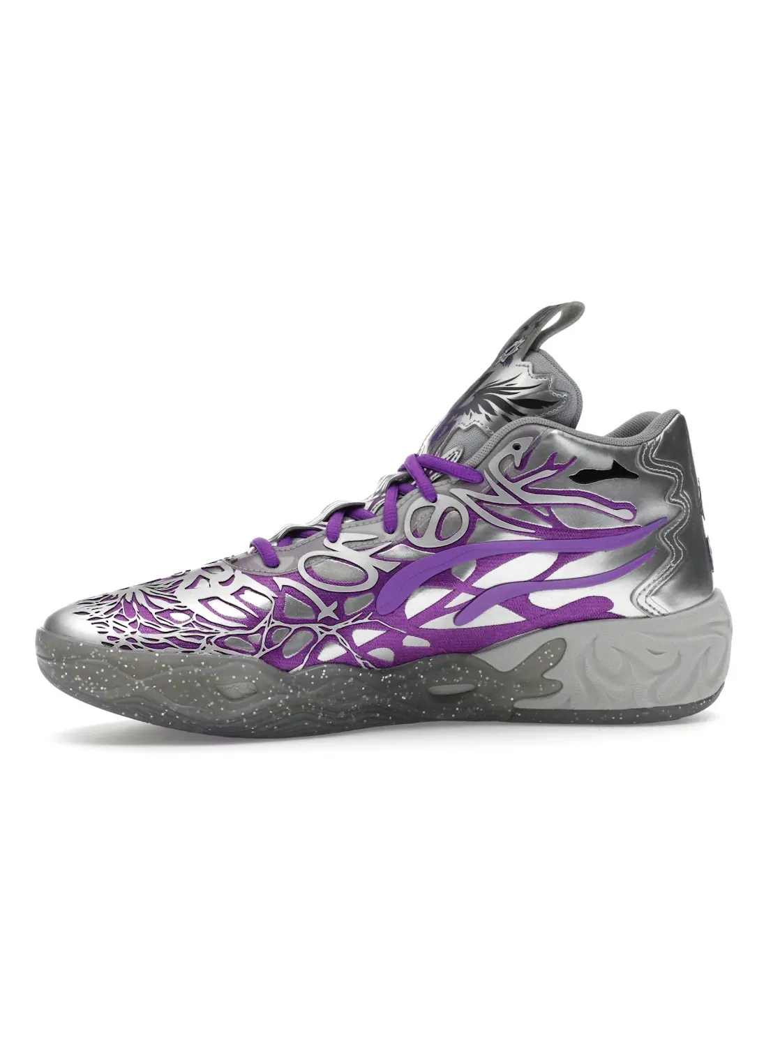 Мужские кроссовки для баскетбола Puma LaMelo Ball MB.04 — изображение 3 из 4, серебристый/фиолетовый