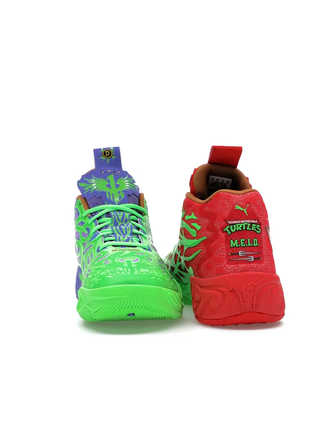 Мужские кроссовки асимметричные Puma LaMelo Ball MB.04 Teenage Mutant Ninja Turtles Raphael & Donatello — изображение 4 из 4