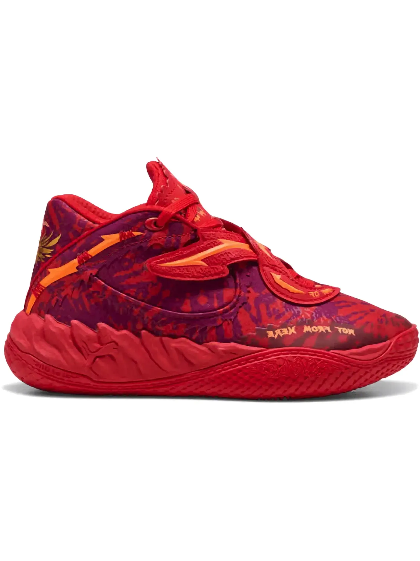 Детские кроссовки для мальчиков с принтом Puma LaMelo Ball MB.05 — изображение 1 из 1, красный//оранжевый