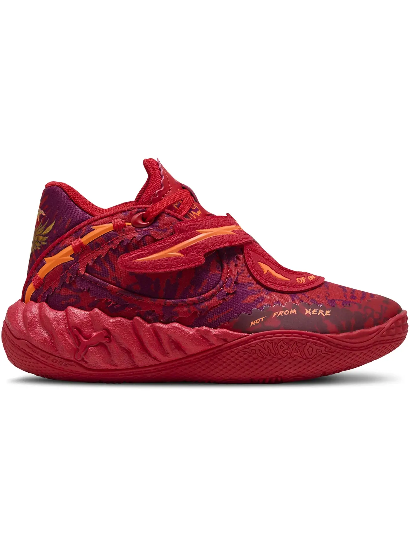 Детские кроссовки для мальчиков с дизайном LaMelo Ball MB.05 Puma — изображение 1 из 1, красный//оранжевый