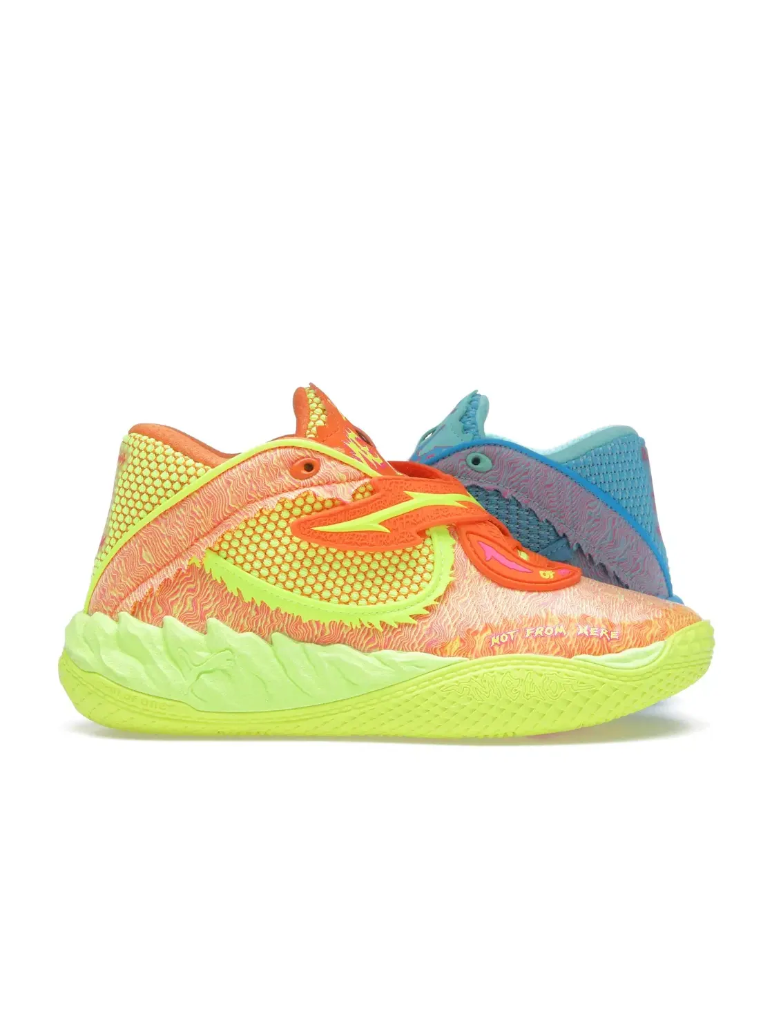 Мужские кроссовки для баскетбола с коллаборацией Rick and Morty Puma LaMelo Ball MB.05 — изображение 1 из 4, оранжевый//синий