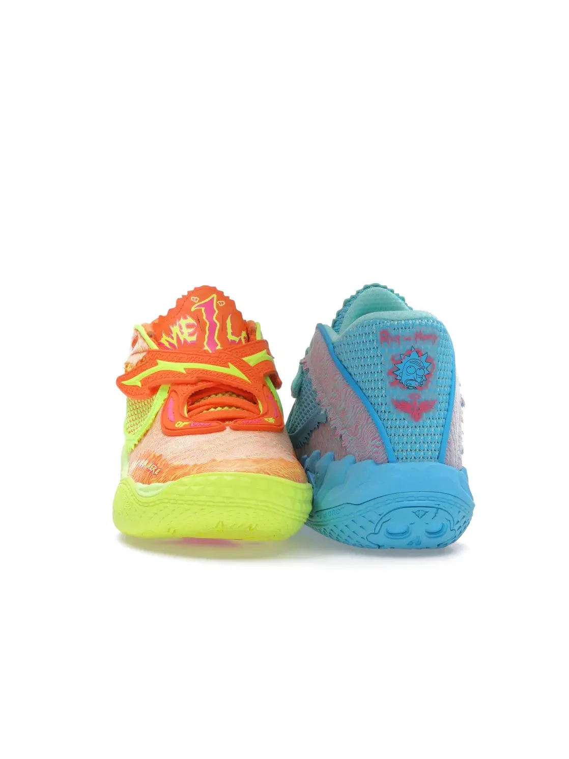 Мужские кроссовки для баскетбола с коллаборацией Rick and Morty Puma LaMelo Ball MB.05 — изображение 2 из 4, оранжевый//синий