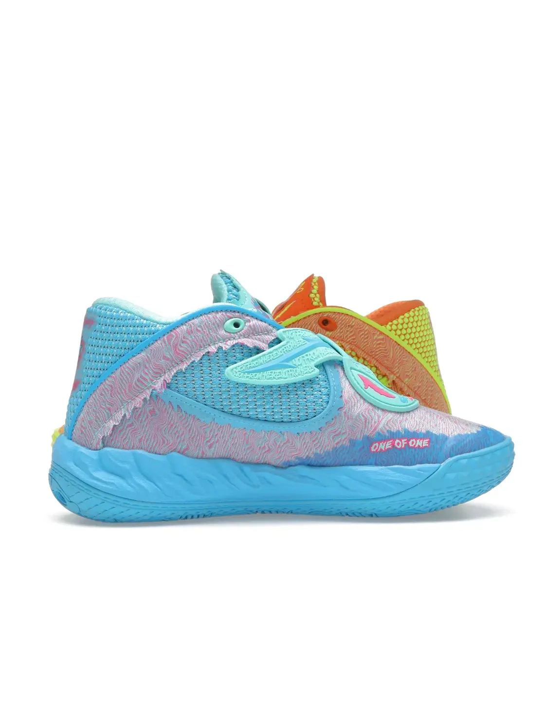Мужские кроссовки для баскетбола с коллаборацией Rick and Morty Puma LaMelo Ball MB.05 — изображение 3 из 4, оранжевый//синий