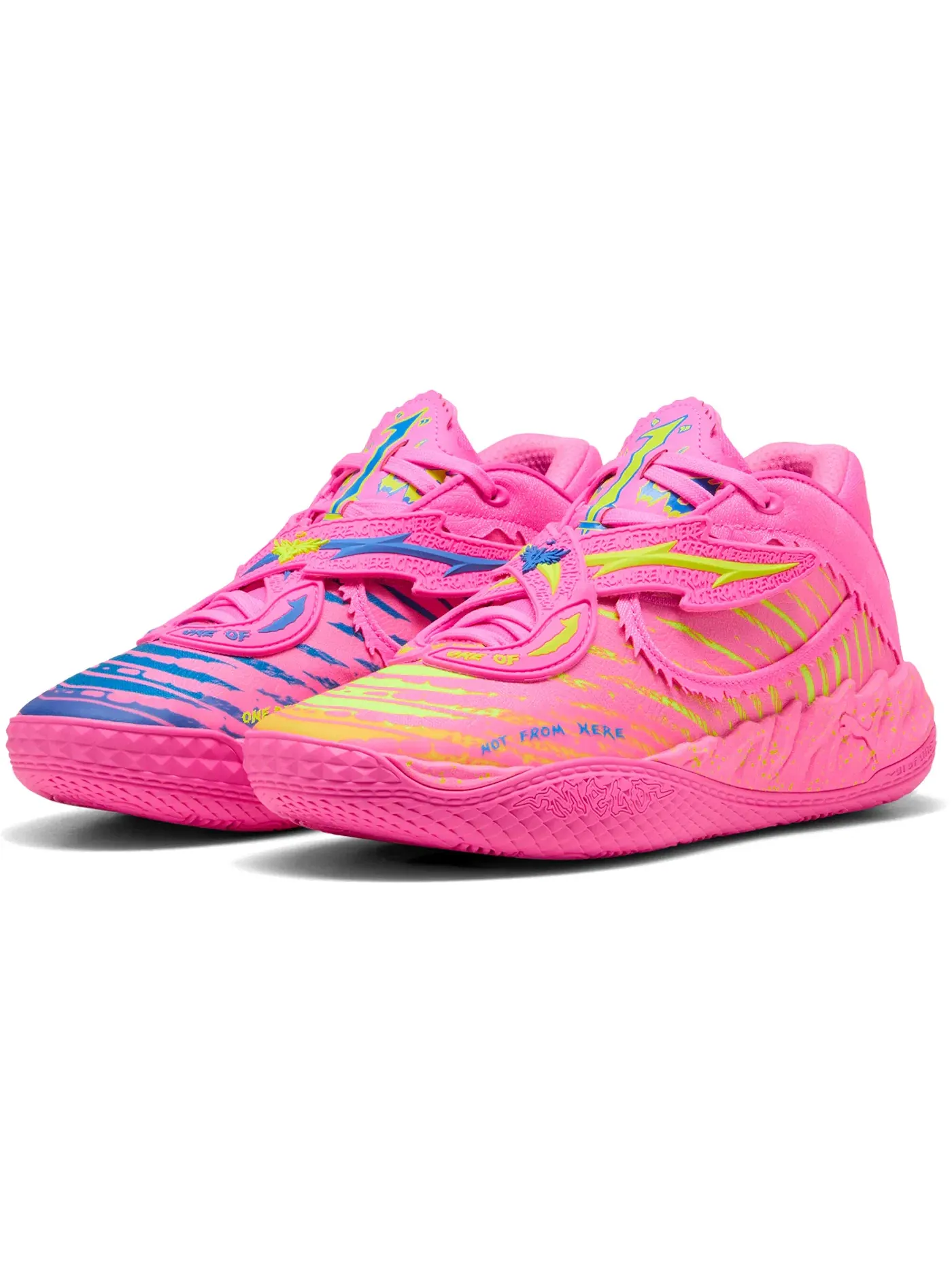 Мужские баскетбольные кроссовки с принтом Puma LaMelo Ball MB.05 — изображение 1 из 1, розовый/синий/желтый