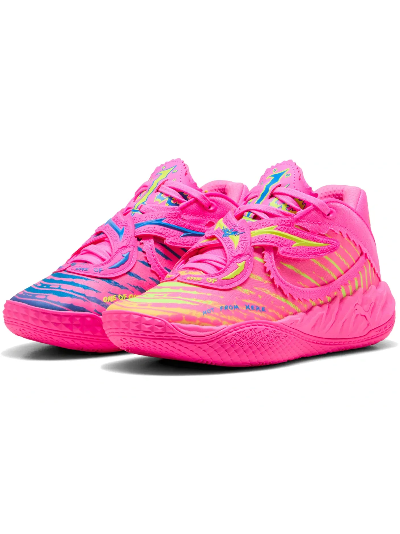 Детские кроссовки для мальчиков баскетбольные Puma LaMelo Ball MB.05 — изображение 1 из 1, розовый/синий/желтый