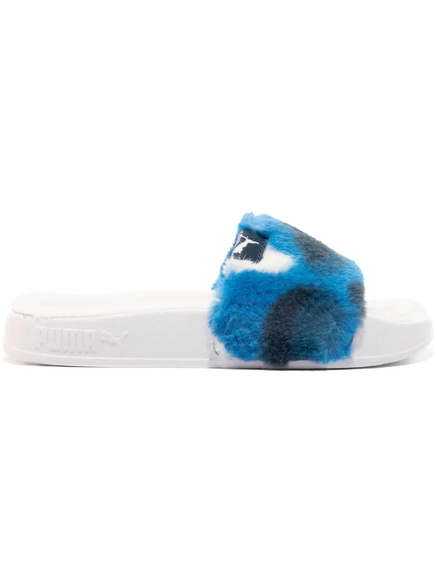 Женские шлепанцы с принтом Puma Leadcat 2.0 YLM Fluff Slide — изображение 1 из 1, желтый/желтый/белый