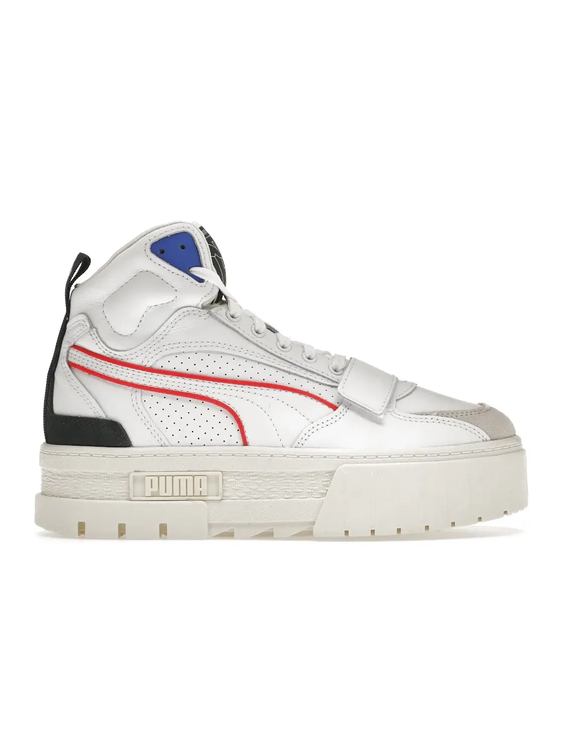 Женские кроссовки Lifestyle Puma Mayze Mid — изображение 1 из 4, белый/белый/синий