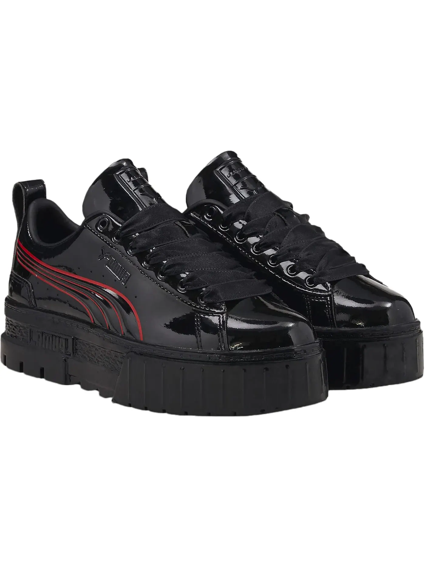 Женские кроссовки с принтом Puma Mayze Puma — изображение 1 из 1, черный/красный