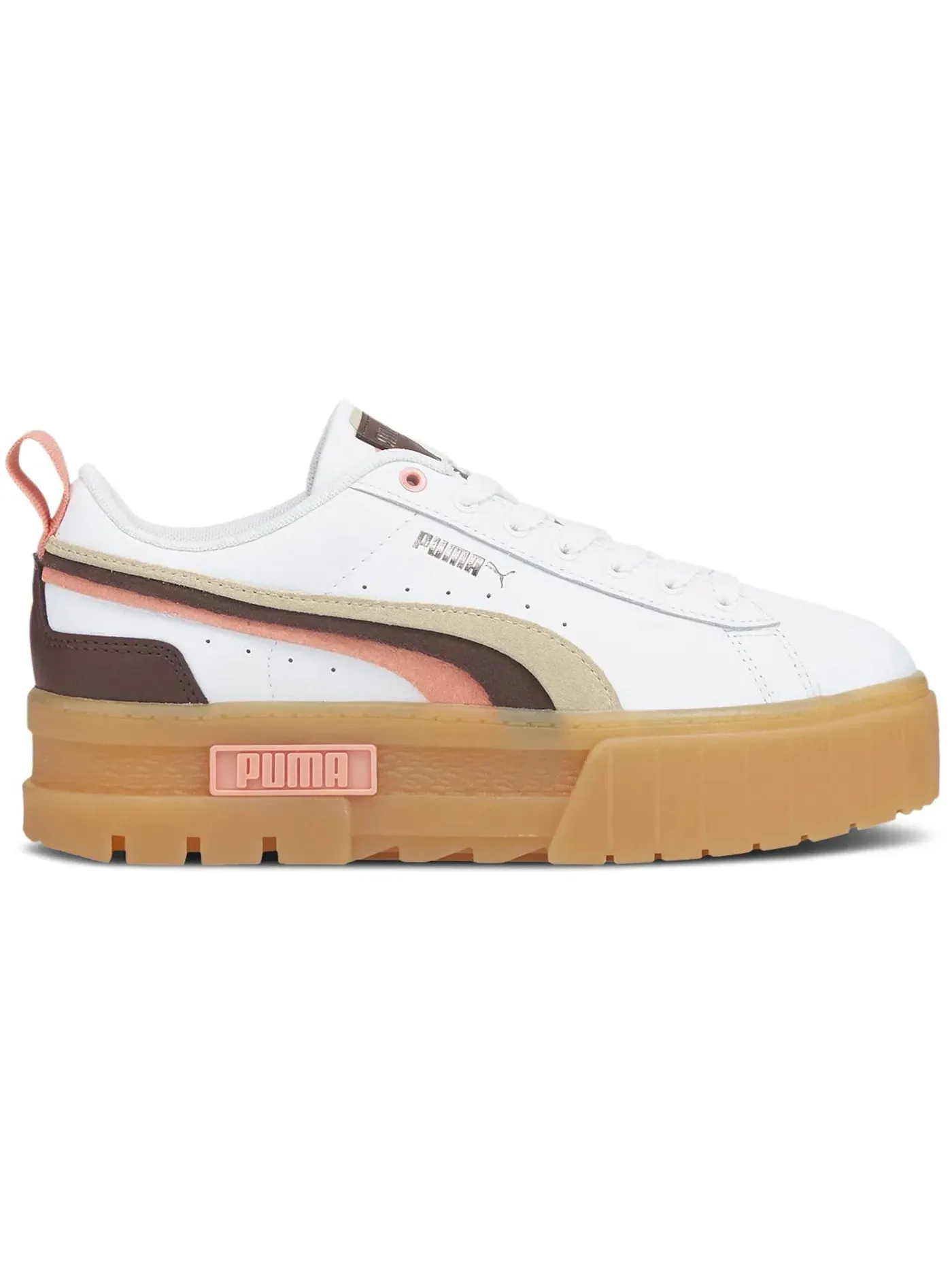 Женские кроссовки для повседневной носки Puma Mayze Triplex — изображение 1 из 1, белый/коричневый
