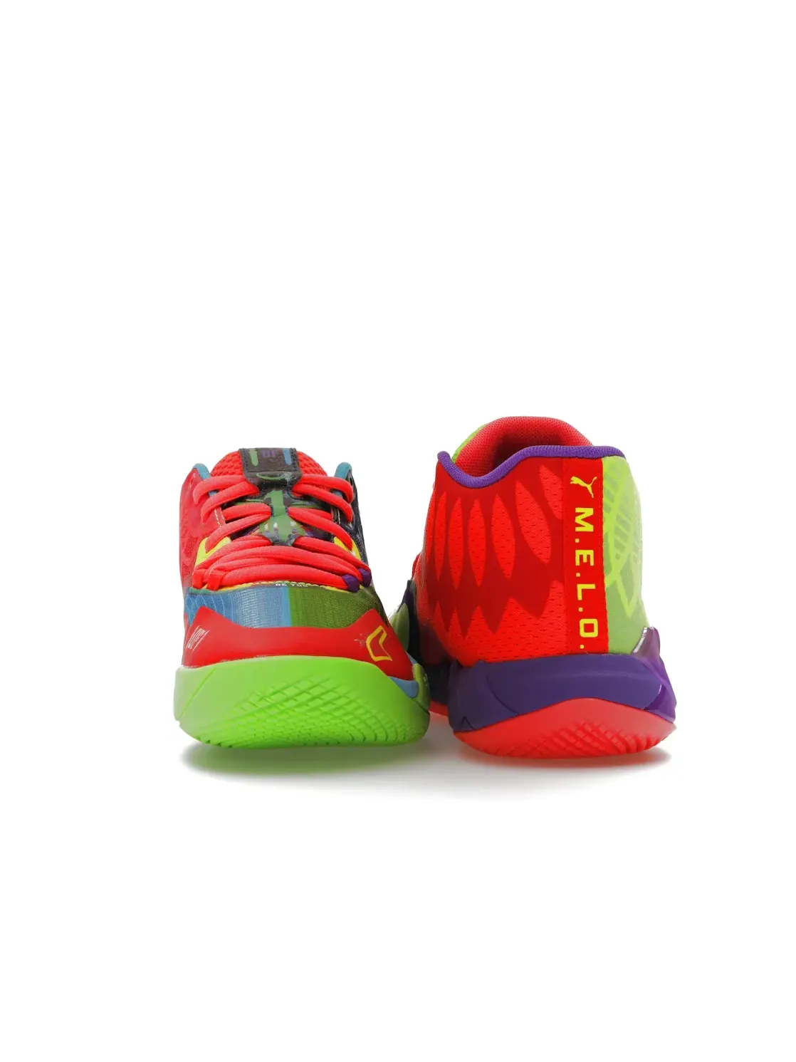 Детские кроссовки для баскетбола с пеной NITRO Puma LaMelo Ball MB.01 — изображение 4 из 4, зеленый/красный