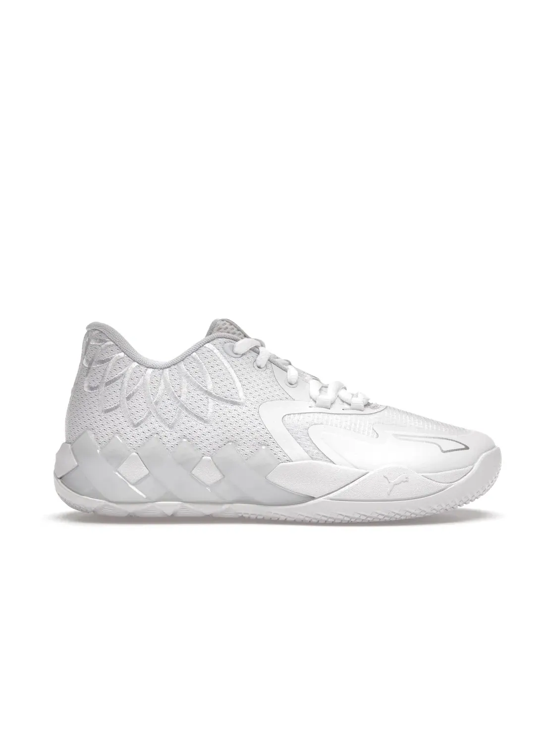 Детские баскетбольные кроссовки с высокой посадкой Puma LaMelo Ball MB.01 Puma White/Silver — изображение 1 из 4