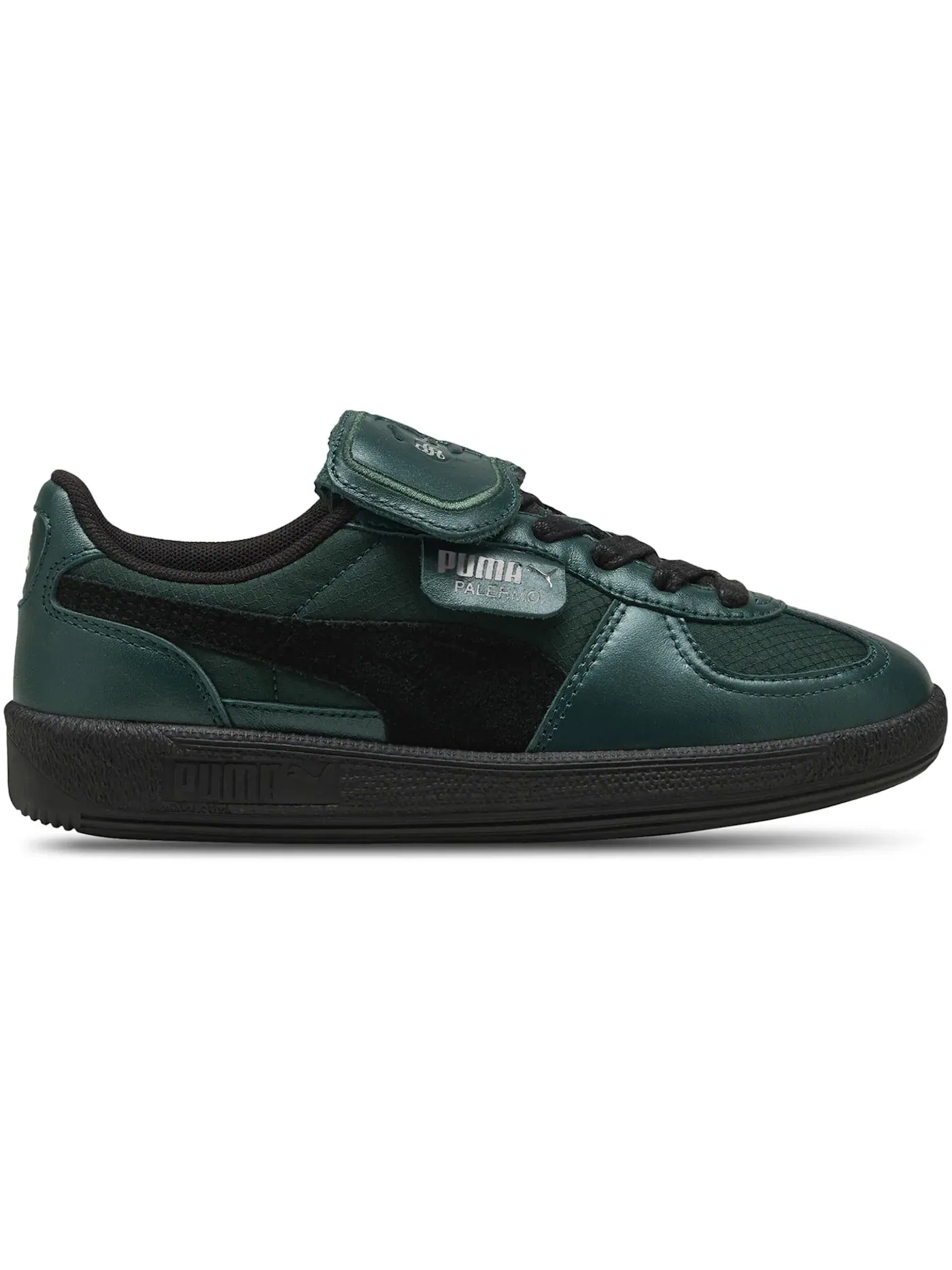 Детские кроссовки с принтом Puma Palermo Puma — изображение 1 из 1, зеленый/черный