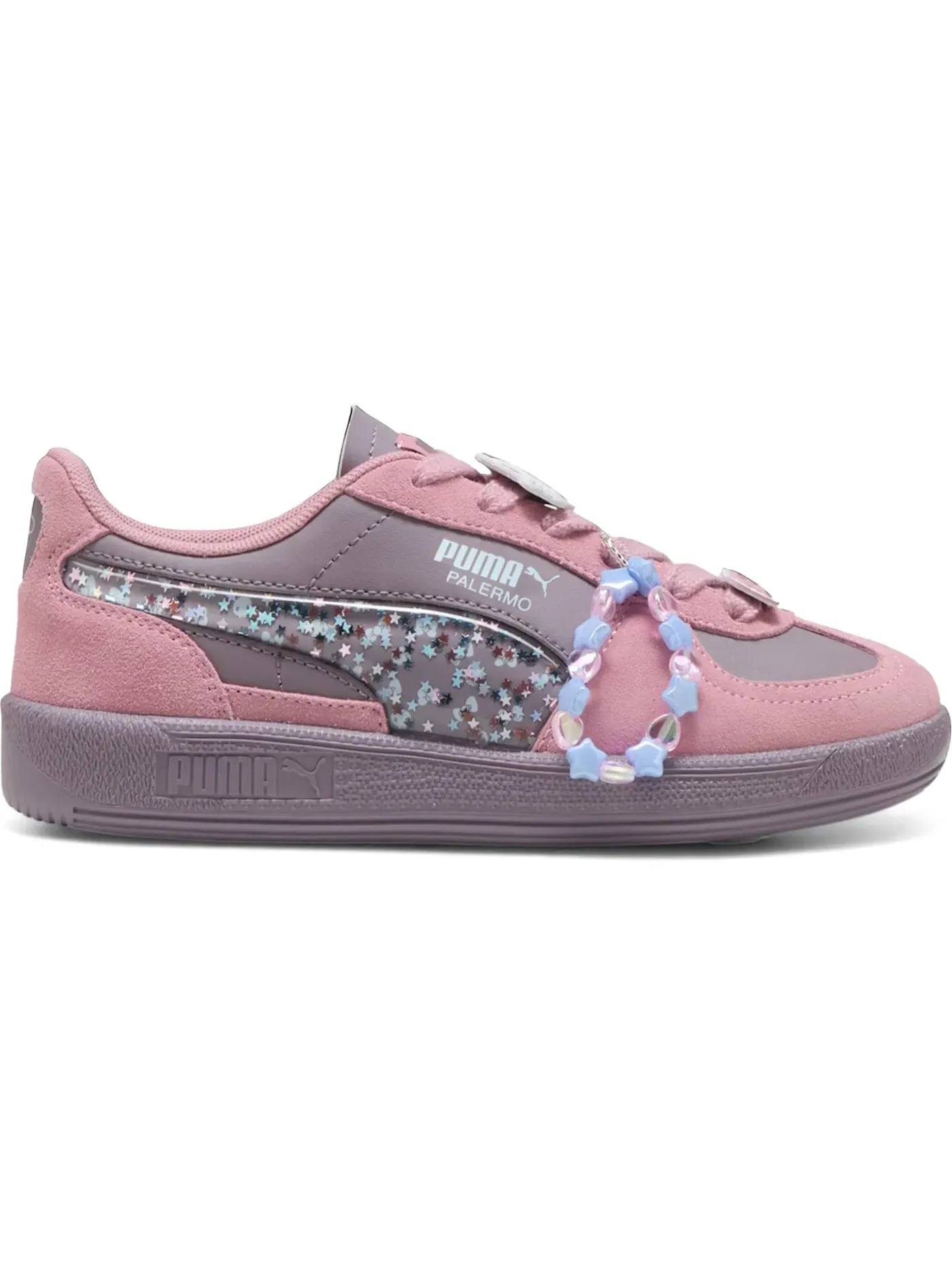 Детские кроссовки с принтом Puma Palermo Puma — изображение 1 из 1, розовый