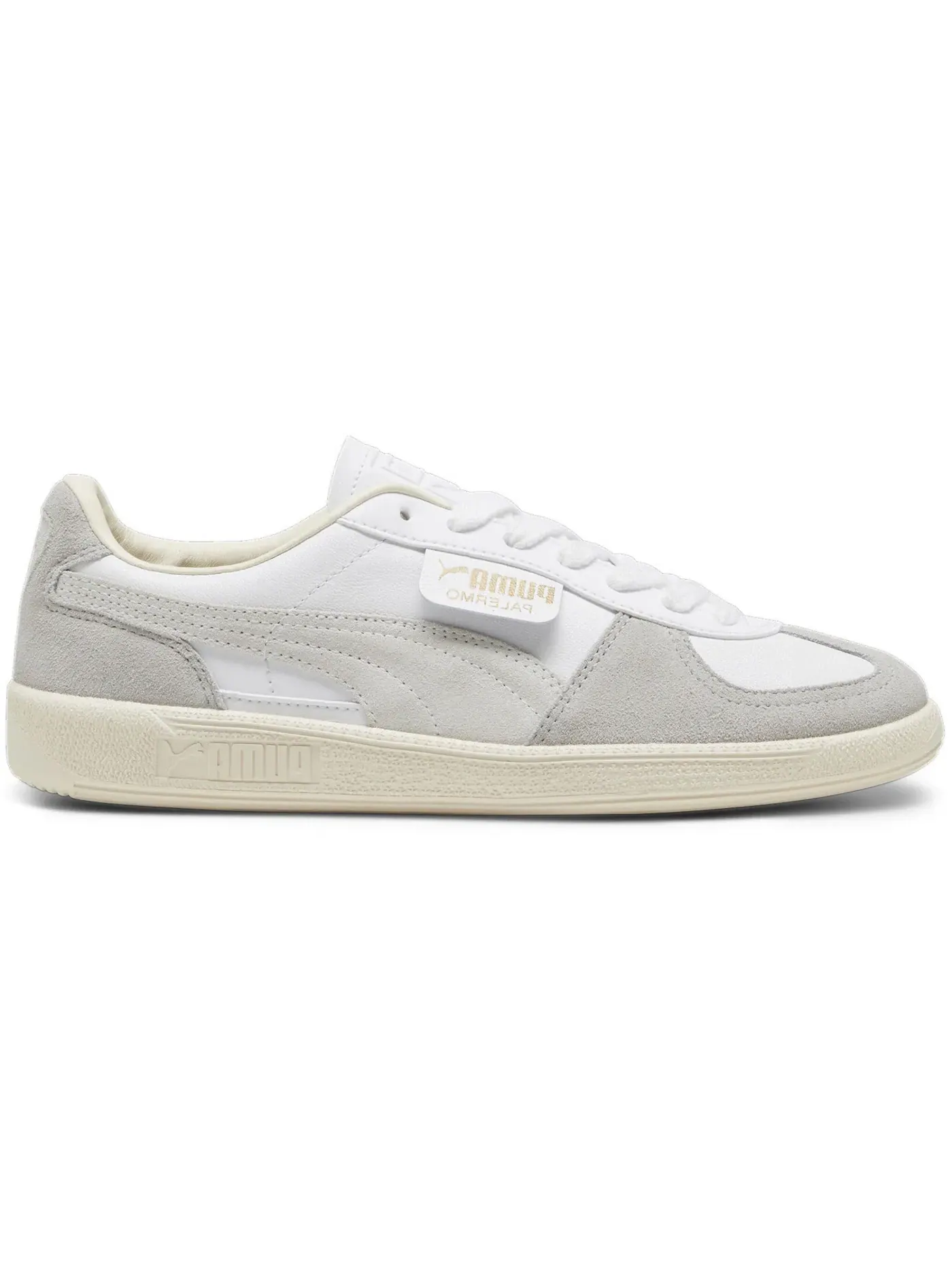Мужские кроссовки кожаные Puma Palermo Leather Puma Puma White Cool Light Gray Sugared Almond — изображение 1 из 1