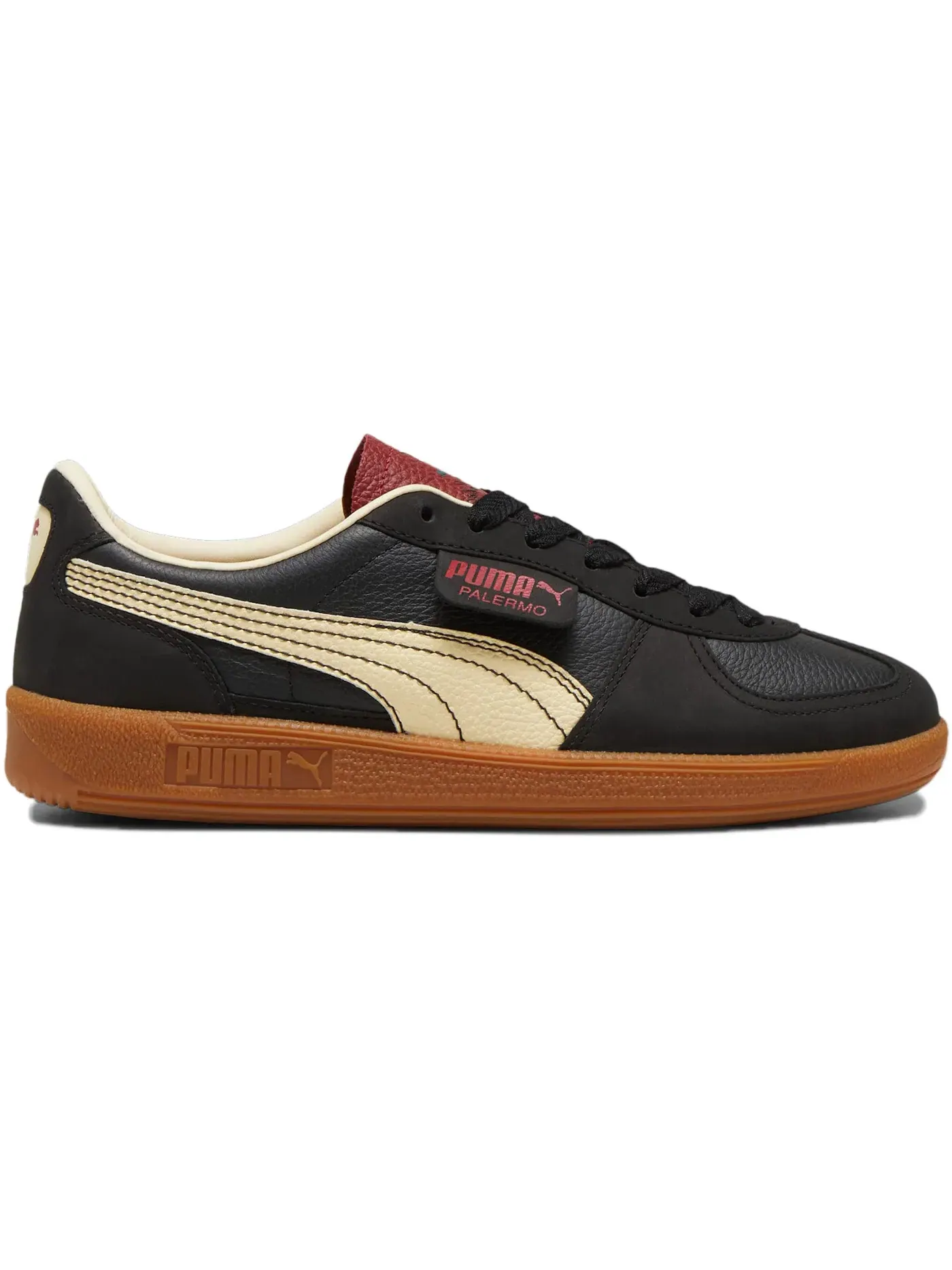 Мужские кроссовки из кожи с моделью Palermo Puma Puma Black/Intense Red — изображение 1 из 1
