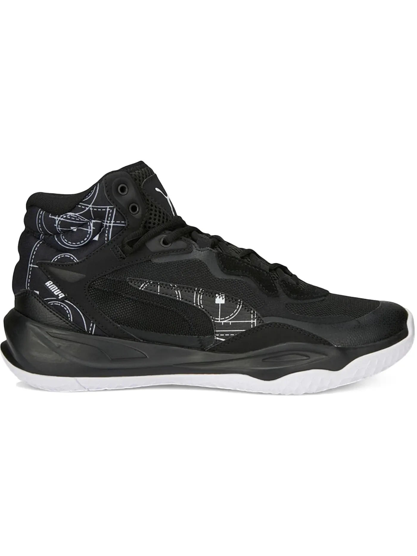 Мужские кроссовки для баскетбола Puma Playmaker Pro Mid Puma Black/Puma White — изображение 1 из 1
