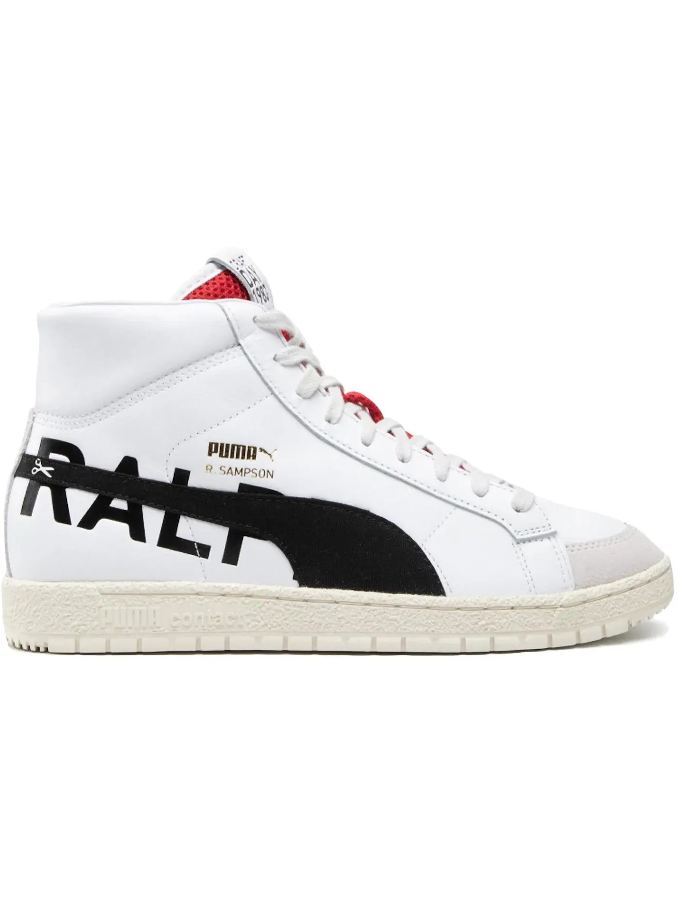 Мужские кроссовки Lifestyle Puma Ralph Sampson 70 Mid Puma — изображение 1 из 1, белый/черный/красный
