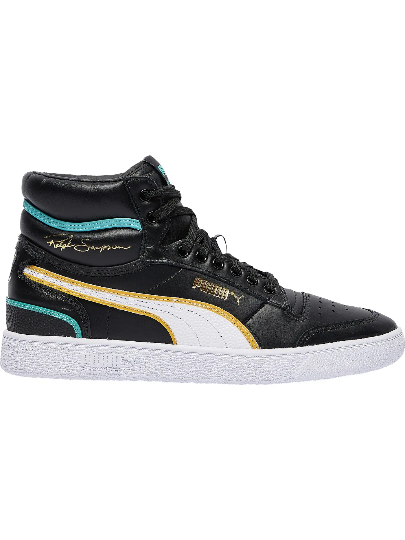 Мужские кроссовки lifestyle Puma Ralph Sampson Mid OG Puma Black/Puma White-Teal — изображение 1 из 1