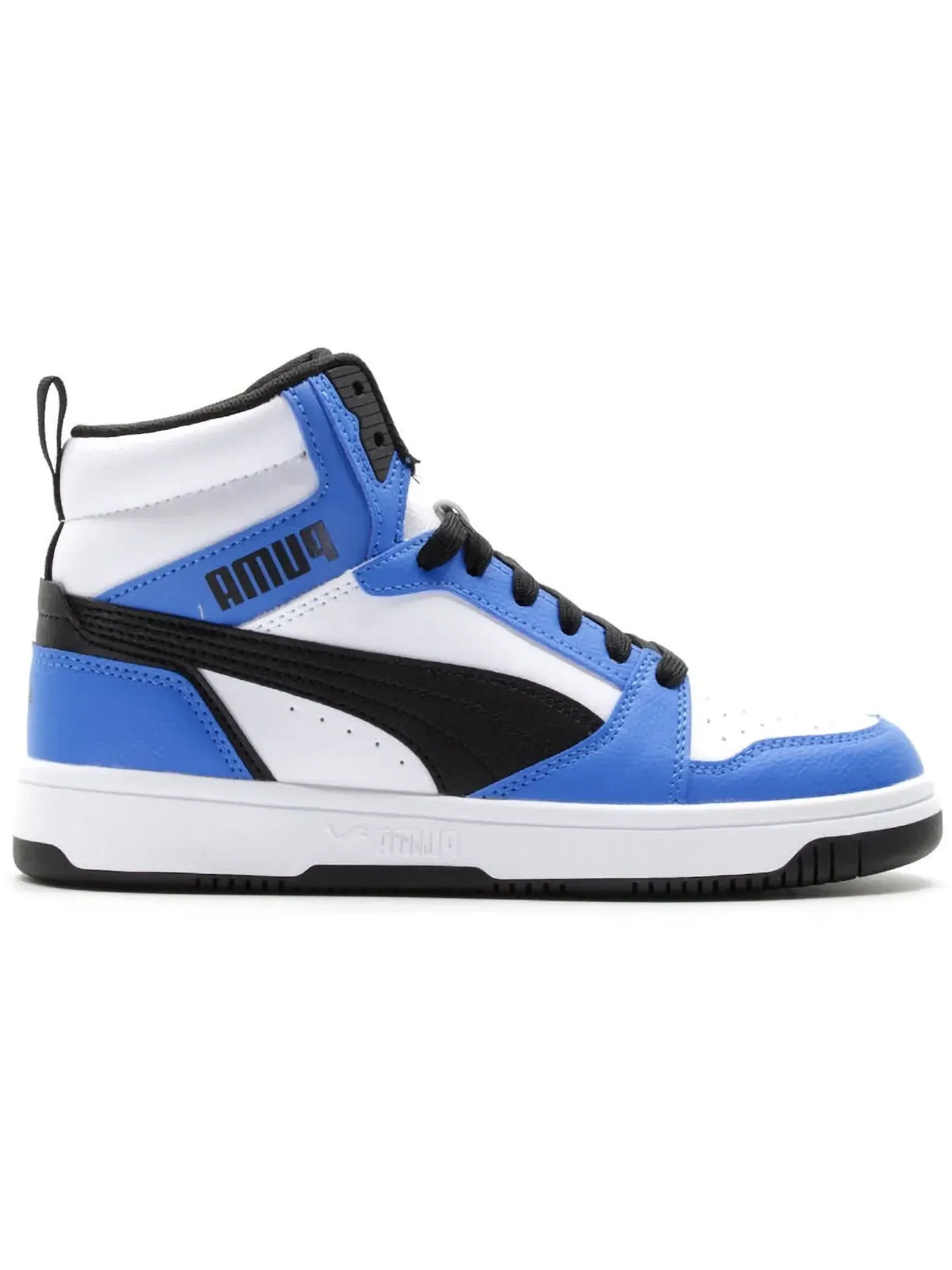 Детские кроссовки высокие с моделью Puma Rebound V6 Mid Puma — изображение 1 из 1, черный белый