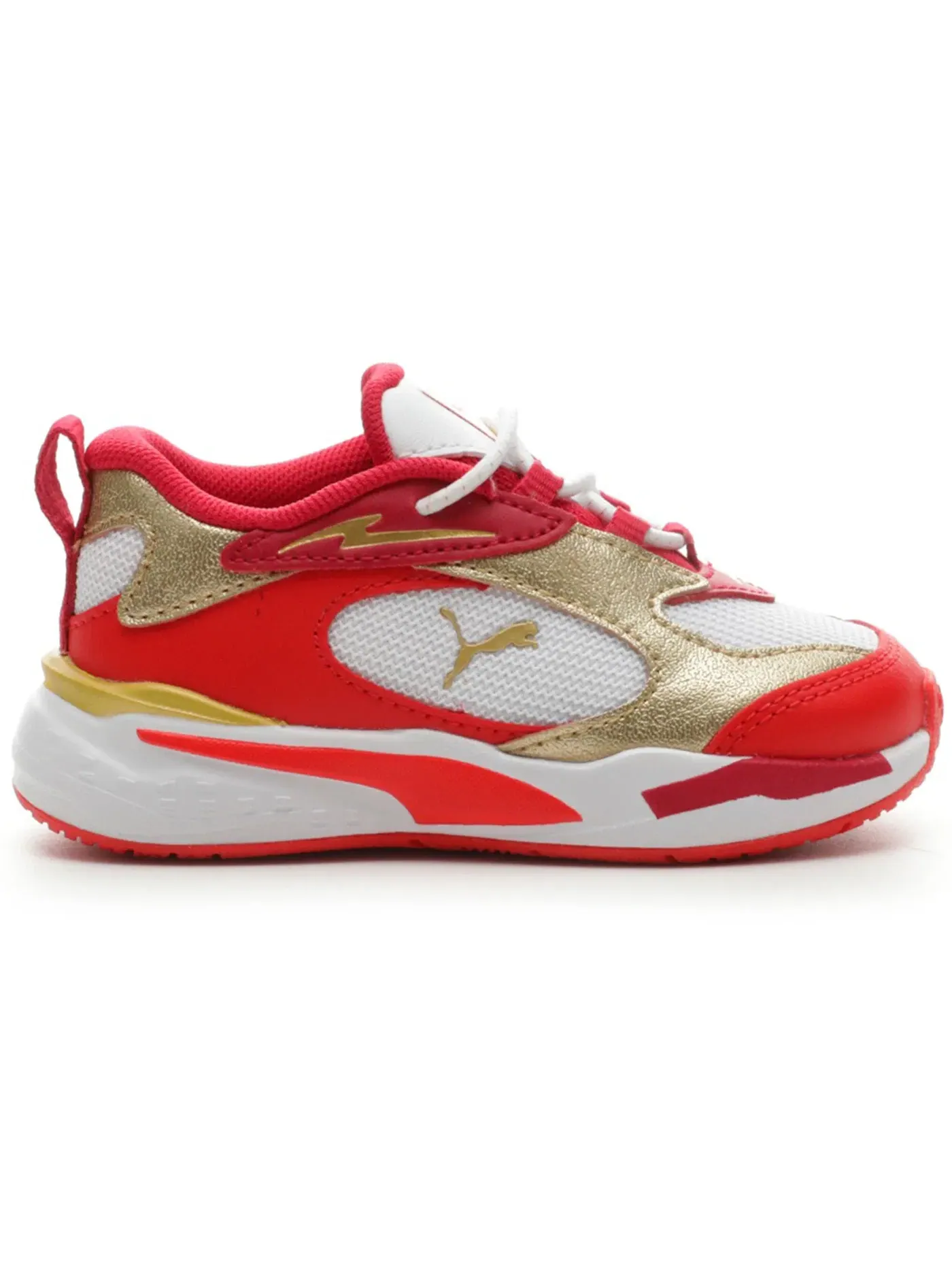 Детские кроссовки с блестящими элементами Puma RS-Fast Glitz Puma — изображение 1 из 1, белый/красный/золотистый