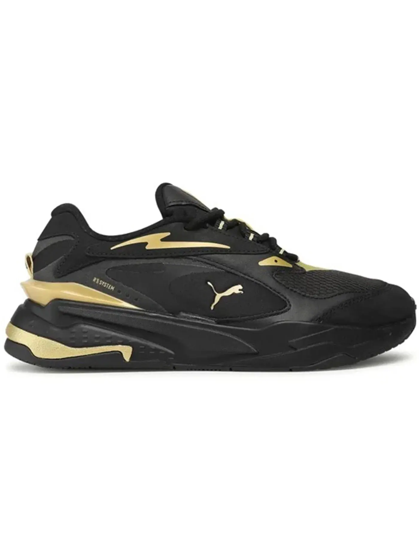 Мужские кроссовки Lifestyle RS-Fast Metal V2 Puma — изображение 1 из 1, черный/золотистый
