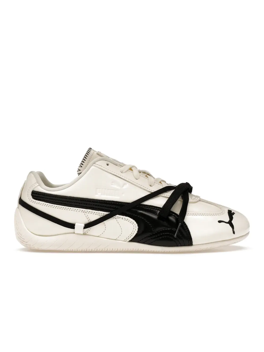 Женские кроссовки из кожи с низким профилем Puma Speedcat Leather — изображение 1 из 4, белый/черный