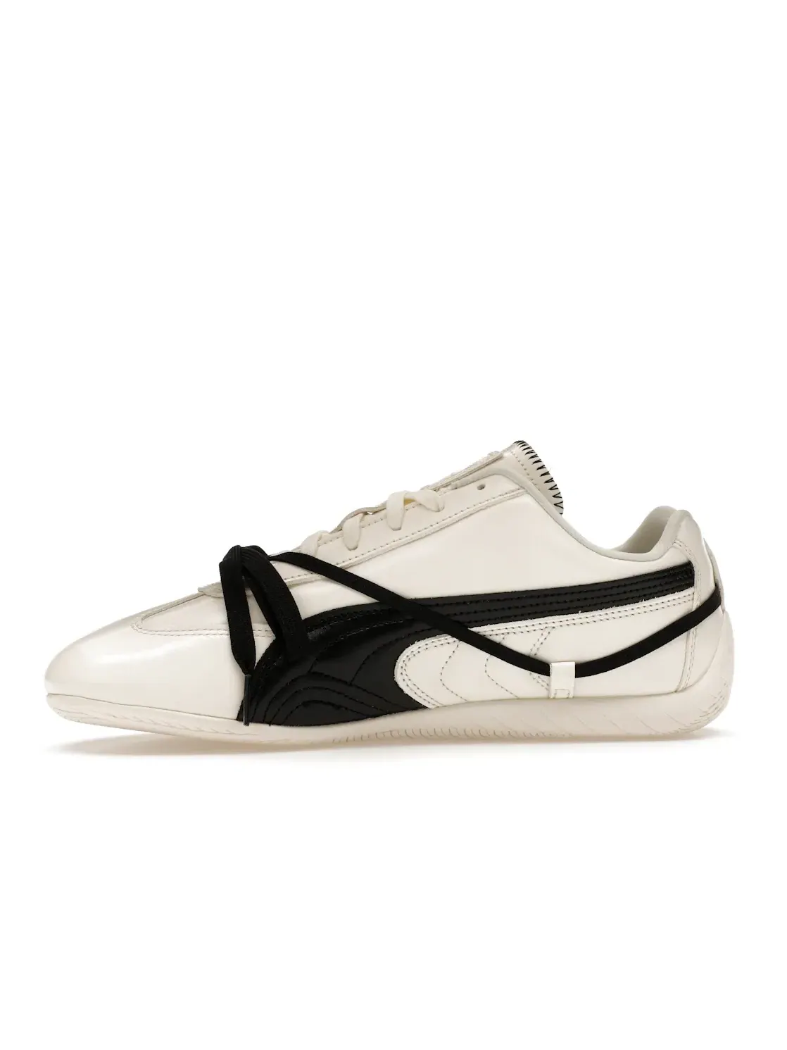 Женские кроссовки из кожи с низким профилем Puma Speedcat Leather — изображение 3 из 4, белый/черный