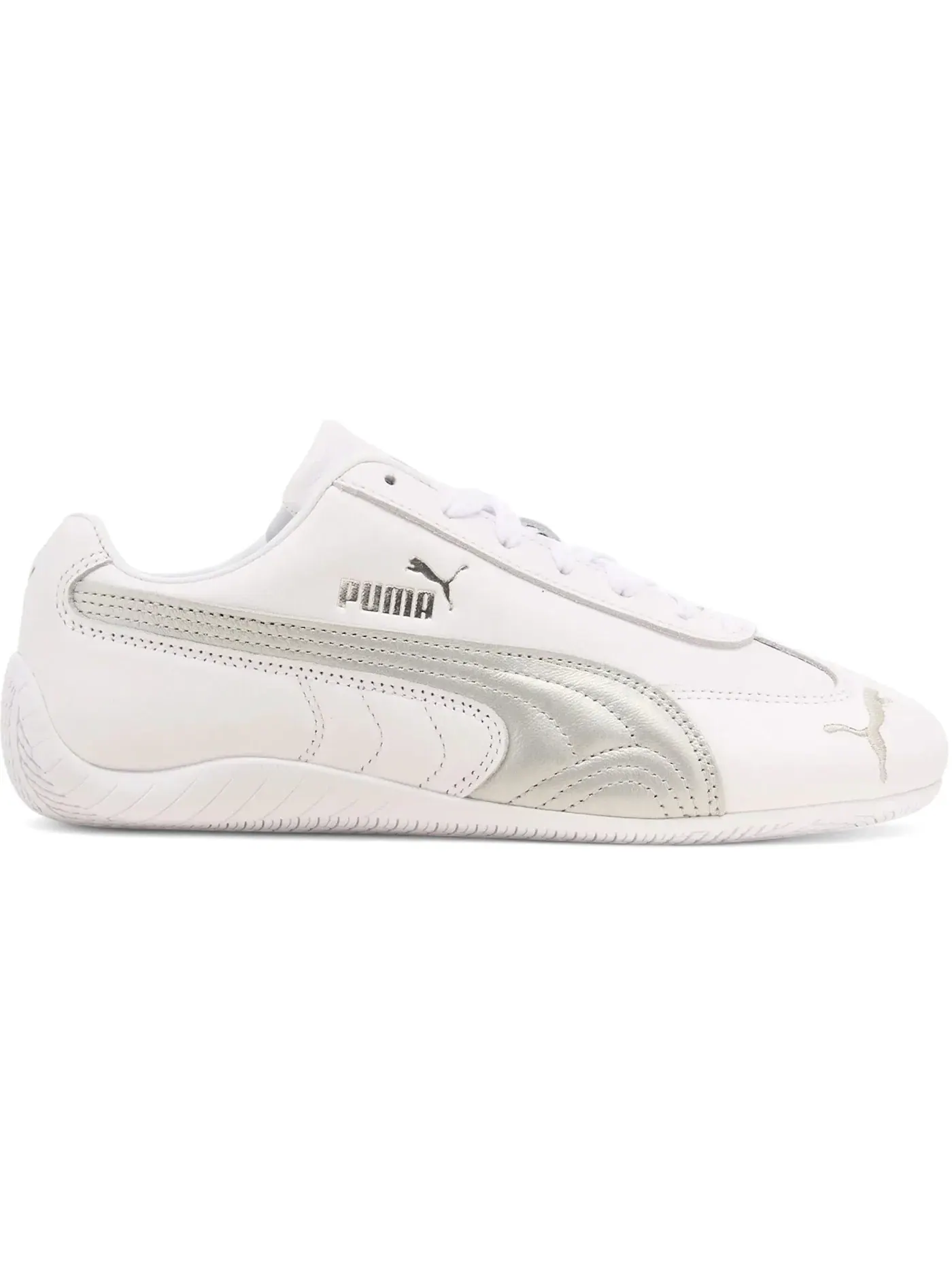Мужские кроссовки из кожи Puma Speedcat Leather — изображение 1 из 1, белый/серебристый