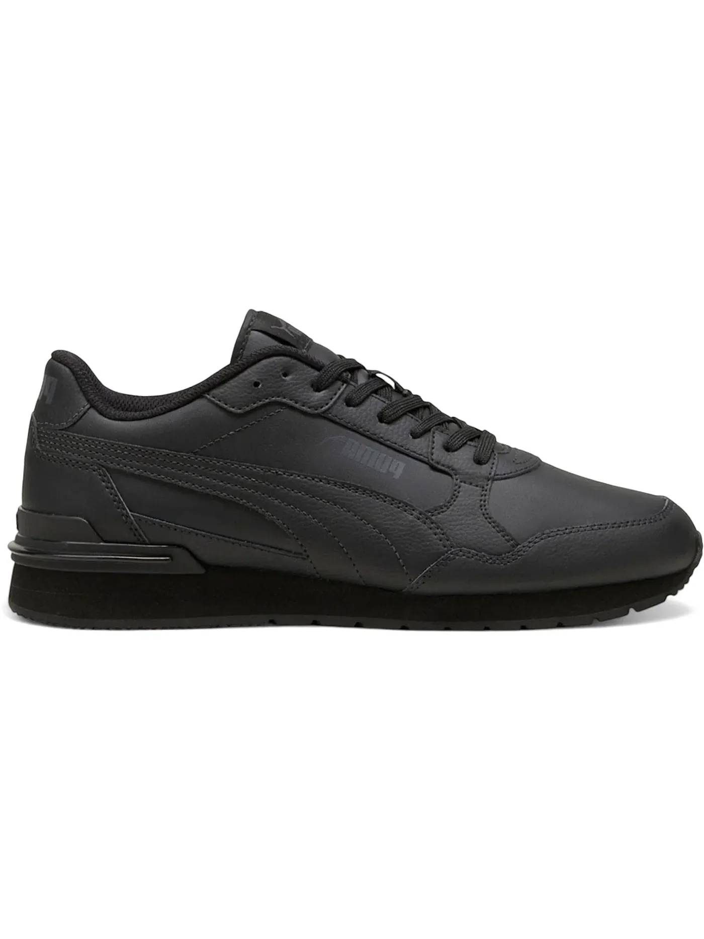 Мужские кроссовки для повседневной носки Puma ST Runner v4 Leather Puma Puma Black/Shadow Grey — изображение 1 из 1