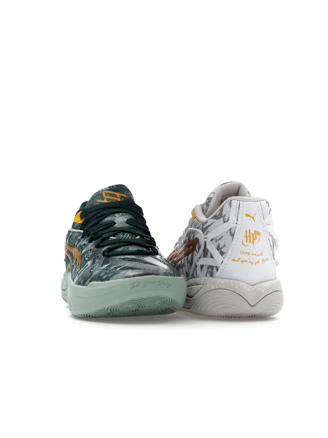 Женские кроссовки для баскетбола Puma Stewie 4 Harry Potter Puma White/Green Terrain — изображение 2 из 4