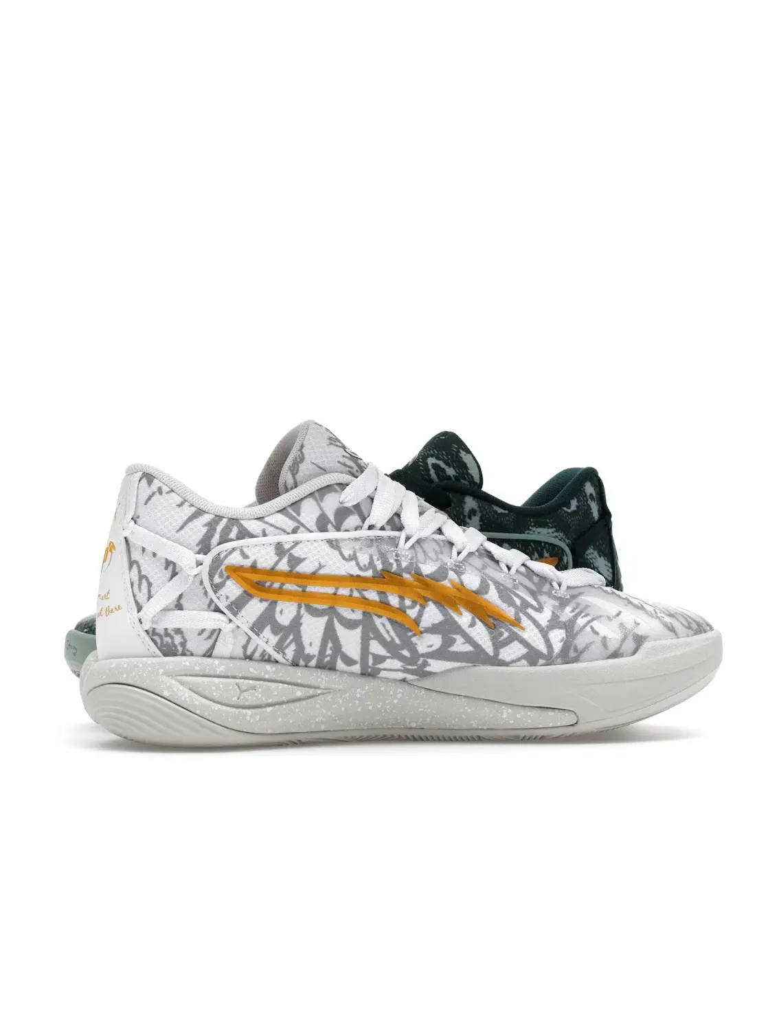 Женские кроссовки для баскетбола Puma Stewie 4 Harry Potter Puma White/Green Terrain — изображение 3 из 4