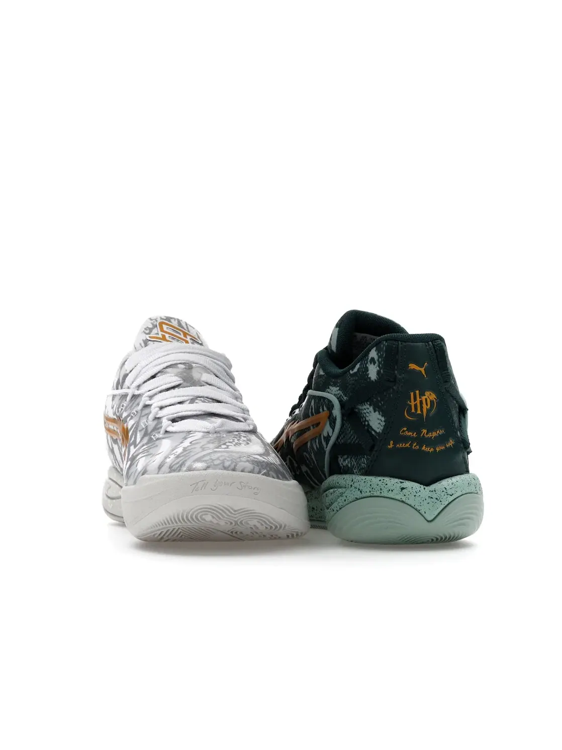 Женские кроссовки для баскетбола Puma Stewie 4 Harry Potter Puma White/Green Terrain — изображение 4 из 4