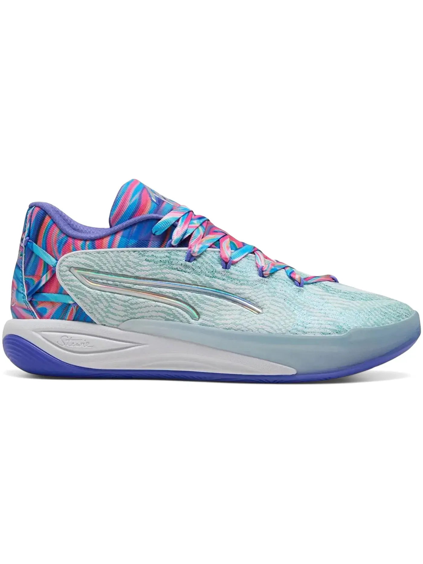 Женские кроссовки для баскетбола Puma Stewie 4 Prism Puma White/Light Aqua — изображение 1 из 1